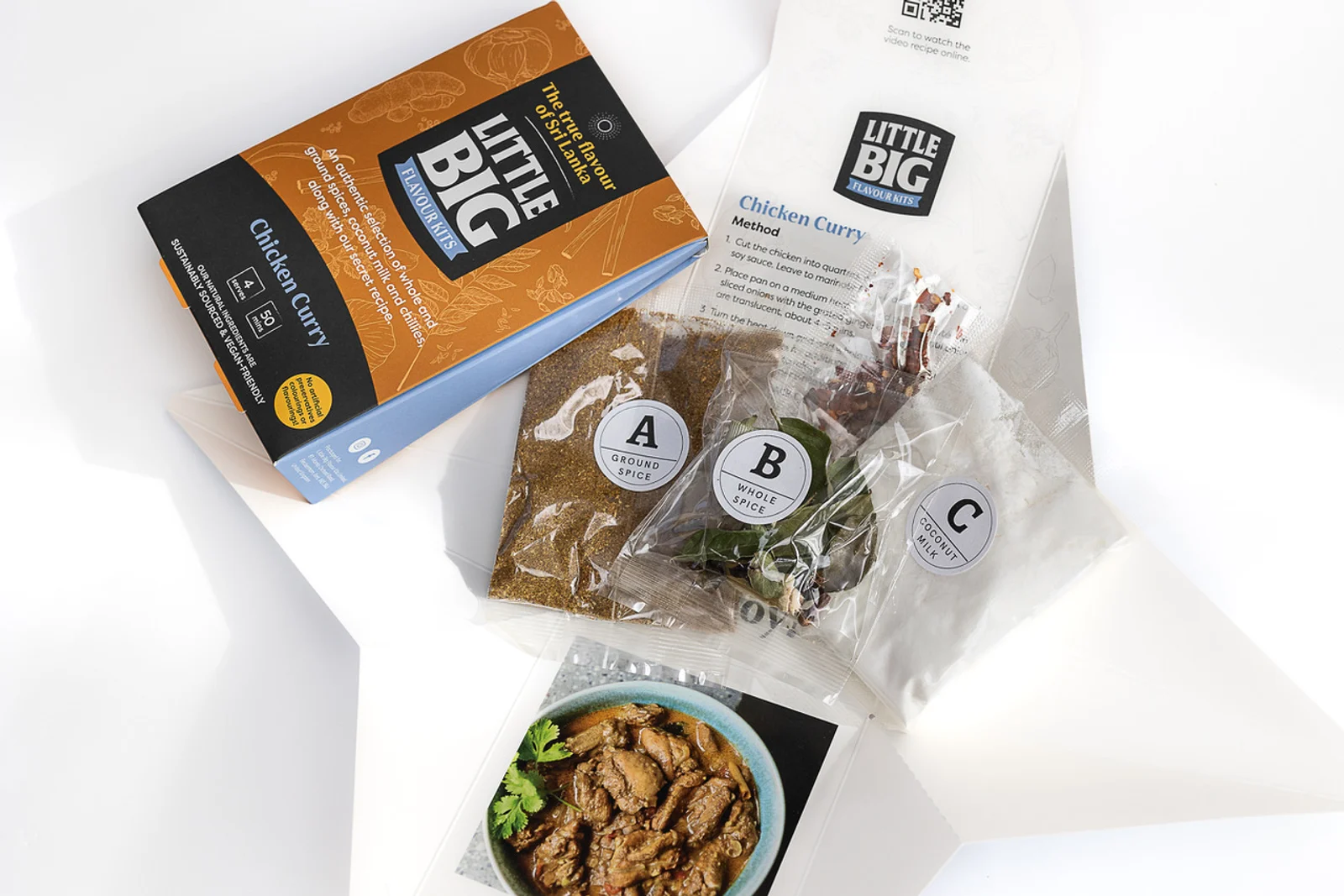 SDS Little Big private-label flavour kit with individually packed spice components